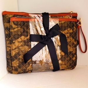 2 Piece Incognito Plush Makeup Bag